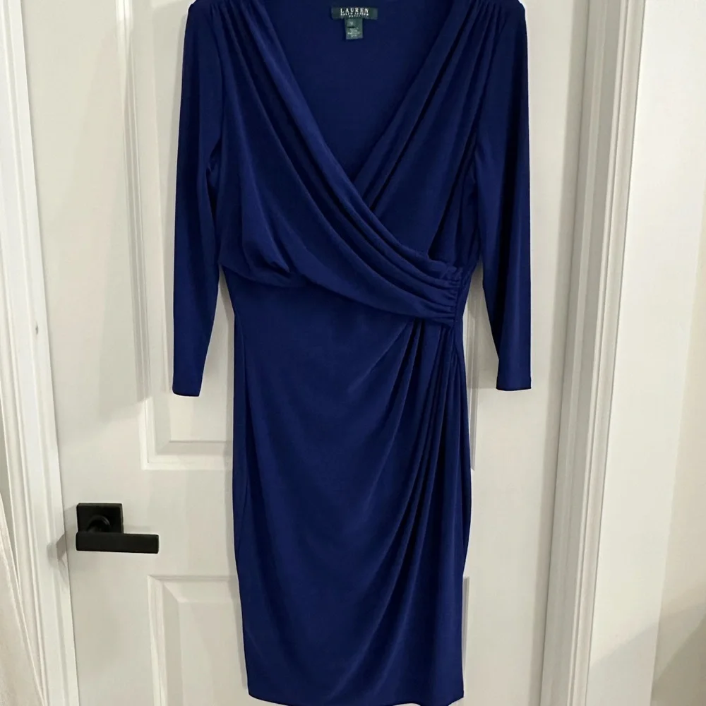 Ralph Lauren Deep Blue Long Sleeve Dress - Picture 1 of 4
